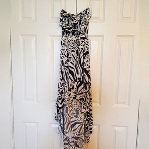 5th & Love, Black & white high low summer dress S